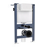 Crosswater Malu Complete Round 0.82m Wall Hung Toilet Set - Matt Black Flush Plate