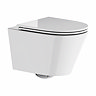 Crosswater Malu Complete Round 0.82m Wall Hung Toilet Set - Matt Black Flush Plate