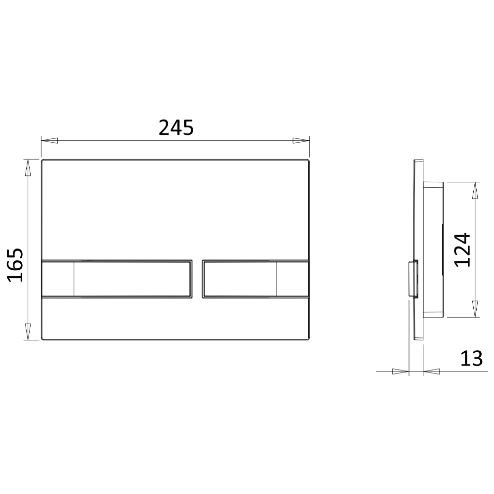 Crosswater Malu Round 1.12m Wall Hung Toilet Set - Brushed Brass Flush Plate