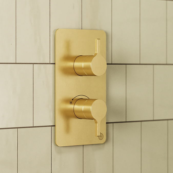 Crosswater Malu Round Concealed Dual Thermostatic Shower Valve - Brushed Brass