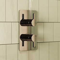 Crosswater Malu Round Concealed Dual Thermostatic Shower Valve - Chrome