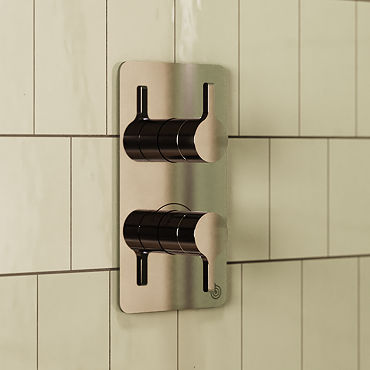 Crosswater Malu Round Concealed Dual Thermostatic Shower Valve - Chrome