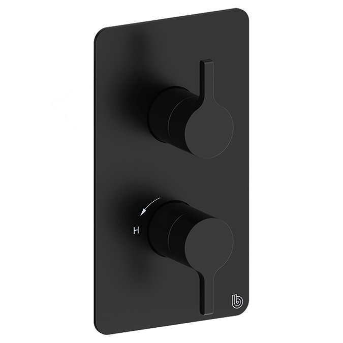 Crosswater Malu Round Concealed Dual Thermostatic Shower Valve - Matt Black