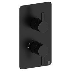 Crosswater Malu Round Concealed Dual Thermostatic Shower Valve - Matt Black