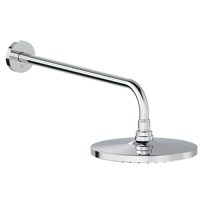 Crosswater Malu Round Rainfall Shower Head & Wall Mounted Arm - Chrome