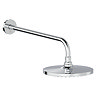 Crosswater Malu Round Rainfall Shower Head & Wall Mounted Arm - Chrome