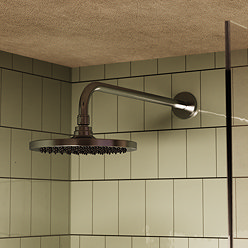 Crosswater Malu Round Rainfall Shower Head & Wall Mounted Arm - Chrome