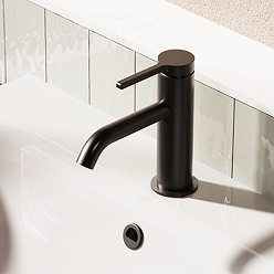 Crosswater Malu Slim Basin Mixer Tap - Matt Black