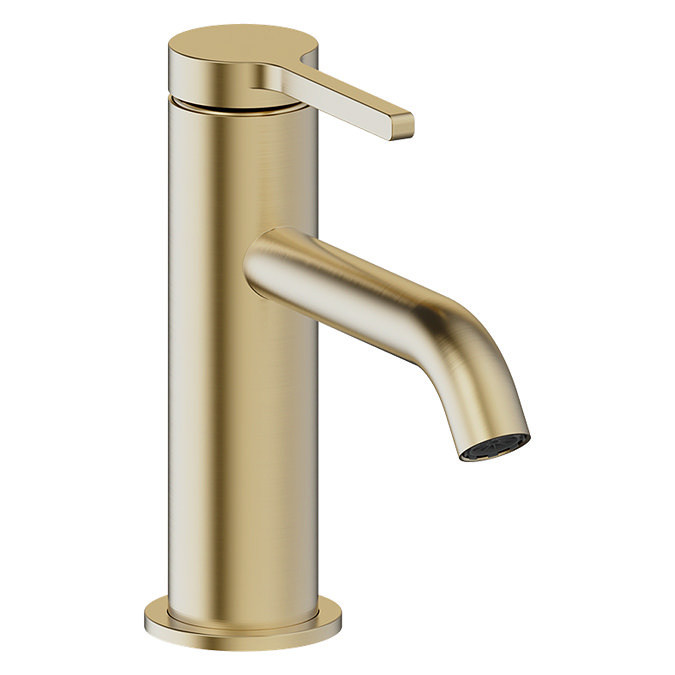 Crosswater Malu Slim Basin Mixer Tap - Brushed Brass