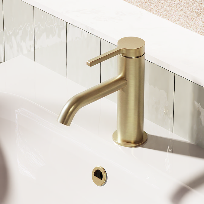 Crosswater Malu Slim Basin Mixer Tap - Brushed Brass