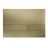 Crosswater Malu Square 0.82m Wall Hung Toilet Set - Brushed Brass Flush Plate