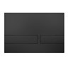 Crosswater Malu Square 1.12m Wall Hung Toilet Set - Matt Black Flush Plate