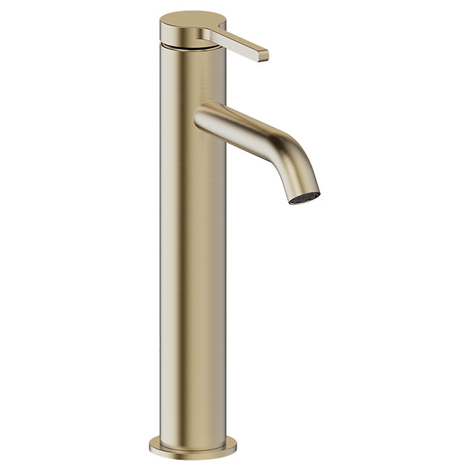 Crosswater Malu Tall Basin Mixer Tap - Brushed Brass