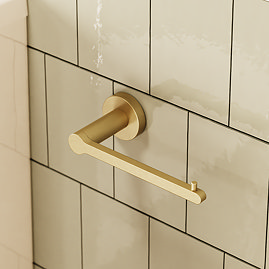 Crosswater Malu Toilet Roll Holder - Brushed Brass