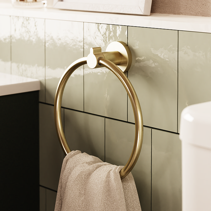Crosswater Malu Towel Ring - Brushed Brass