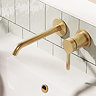 Crosswater Malu Wall Mounted Basin Mixer Tap - Brushed Brass