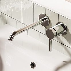 Crosswater Malu Wall Mounted Basin Mixer Tap - Chrome