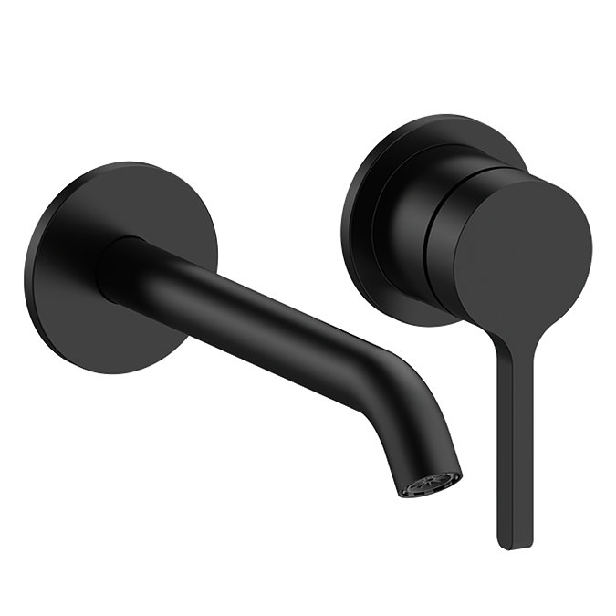 Crosswater Malu Wall Mounted Basin Mixer Tap - Matt Black