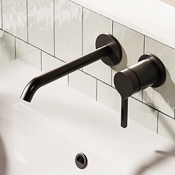 Crosswater Malu Wall Mounted Basin Mixer Tap - Matt Black