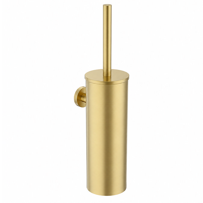 Crosswater Malu Wall Mounted Toilet Brush & Holder - Brushed Brass