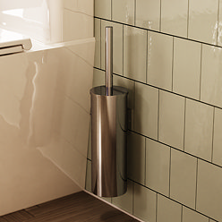 Crosswater Malu Wall Mounted Toilet Brush & Holder - Chrome