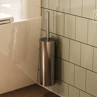Crosswater Malu Wall Mounted Toilet Brush & Holder - Chrome