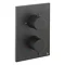 Crosswater - Matt Black MPRO Crossbox 1 Outlet Trim & Levers Finishing Kit Large Image