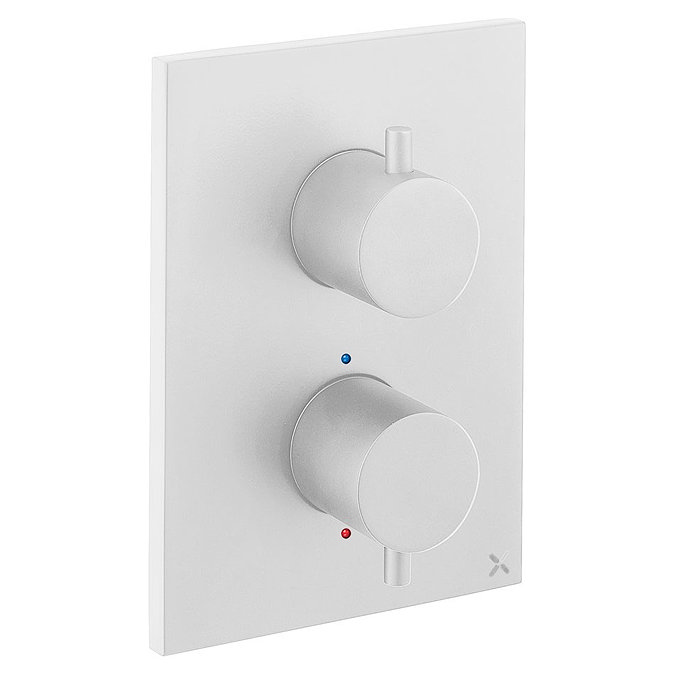 Crosswater - Matt White MPRO Crossbox 1 Outlet Trim & Levers Finishing Kit Large Image