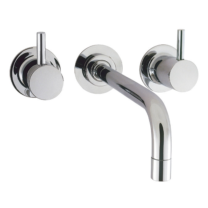 Crosswater - Mike Lever Wall Mounted 3 Hole Set Basin Mixer - ML130WNC Large Image