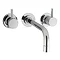 Crosswater - Mike Lever Wall Mounted 3 Hole Set Basin Mixer - ML130WNC Large Image