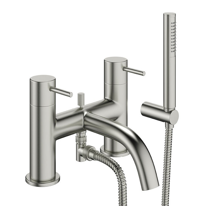 Crosswater - Mike Pro Bath Shower Mixer with Kit - Brushed Stainless Steel - PRO422DV Large Image