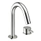 Crosswater - Mike Pro Deck Mounted 2 Hole Set Basin Mixer - Brushed Stainless Steel - PRO125DNV Larg