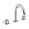 Crosswater - Mike Pro Deck Mounted 3 Hole Set Basin Mixer - Brushed Stainless Steel - PRO135DNV Larg