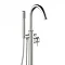 Crosswater - Mike Pro Floor Mounted Freestanding Bath Shower Mixer - Brushed Stainless Steel - PRO41