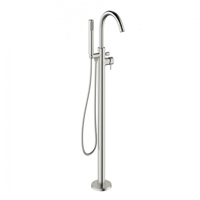 Crosswater - Mike Pro Floor Mounted Freestanding Bath Shower Mixer - Brushed Stainless Steel - PRO41