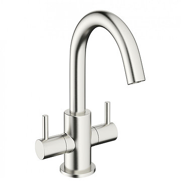 Crosswater - Mike Pro Monobloc Basin Mixer - Brushed Stainless Steel - PRO116DNV Profile Large Image