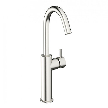 Crosswater - Mike Pro Side Lever Tall Monobloc Basin Mixer - Brushed Stainless Steel - PRO113DNV Pro