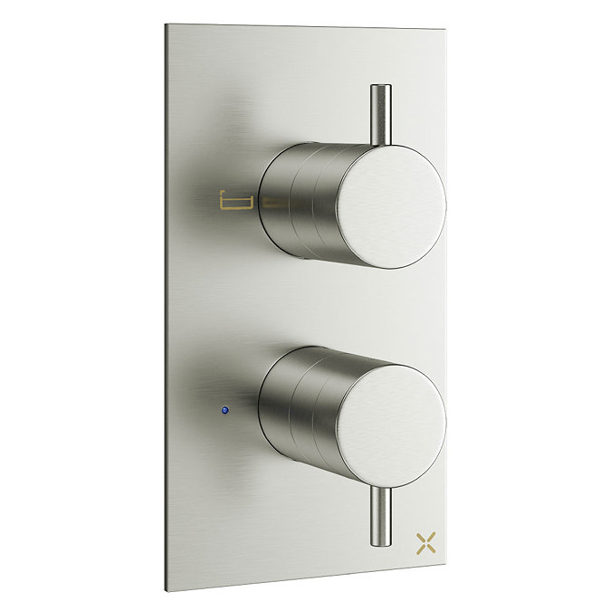 Crosswater - Mike Pro Thermostatic Bath Shower Valve - Brushed Stainless Steel - PRO1500RV Large Ima