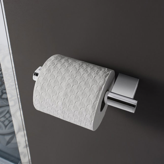 Crosswater - Mike Pro Toilet Roll Holder - Brushed Stainless Steel - PRO029V Profile Large Image