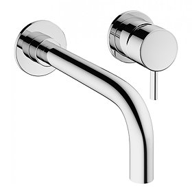 Crosswater - Mike Pro Wall Mounted 2 Hole Set Basin Mixer - Chrome - PRO120WNC Large Image