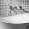 Crosswater MPRO Wall Mounted 3 Hole Set Basin Mixer - Brushed Stainless Steel - PRO130WNV+  Profile Large Image