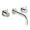 Crosswater - Mike Pro Wall Mounted 3 Hole Set Basin Mixer - Brushed Stainless Steel - PRO130WNV Larg