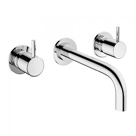 Crosswater - Mike Pro Wall Mounted 3 Hole Set Basin Mixer - Chrome - PRO130WNC Large Image