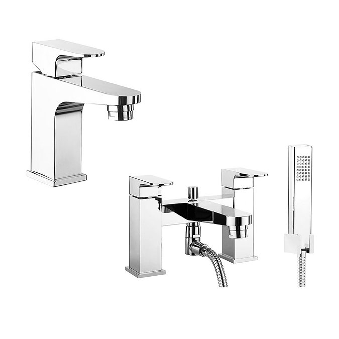 Crosswater Modest Basin + Bath Shower Mixer Tap Package Large Image