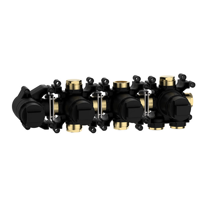 Crosswater Module MPRO Push 2 Outlet Concealed Shower Valve with Handset - Brushed Bronze