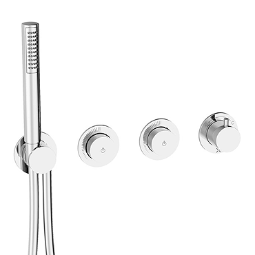 Crosswater Module MPRO Push 2 Outlet Concealed Shower Valve with Handset - Chrome