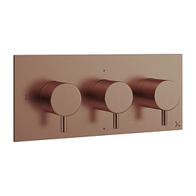 Crosswater MPRO 3 Outlet 3 Handle Concealed Thermostatic Shower Valve Landscape - Brushed Bronze