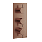 Crosswater MPRO 3 Outlet 3 Handle Concealed Thermostatic Shower Valve Portrait - Brushed Bronze