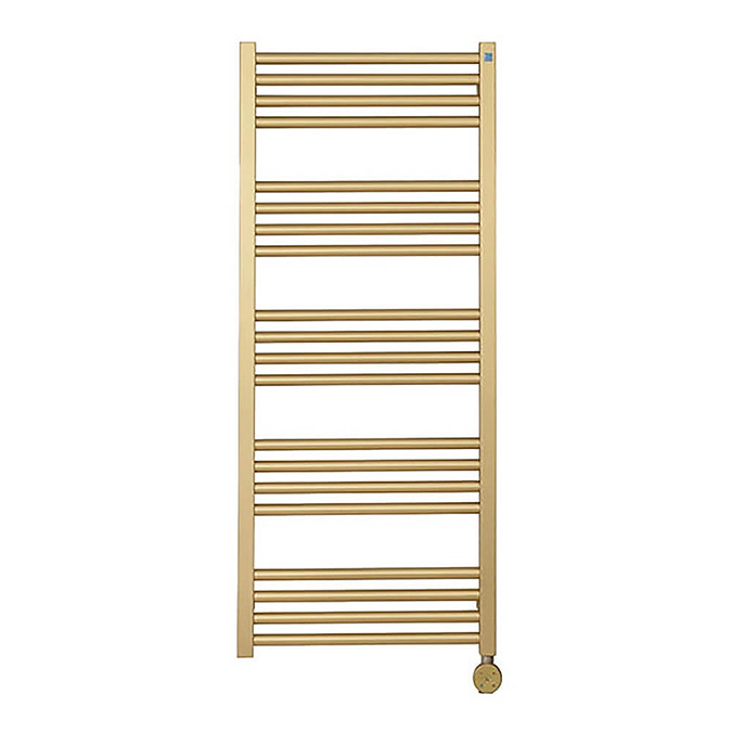 Crosswater MPRO 480 x 1140mm All Electric Towel Warmer - Brushed Brass Effect - MP48X1140FELEC  Feat