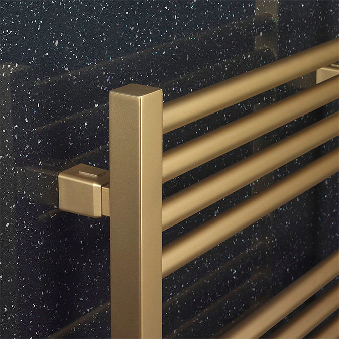 Crosswater MPRO 480 x 1380mm Heated Towel Rail - Brushed Brass E?ffect - MP48X13800F  Feature Large 